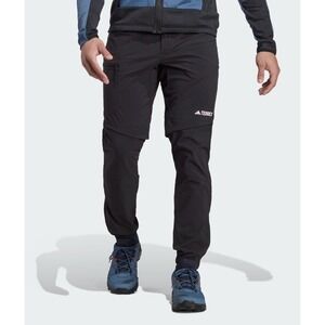 Adidas Terrex Utilitas Zip-Off Hiking Pants Mens Large Black Convertible HN2896
